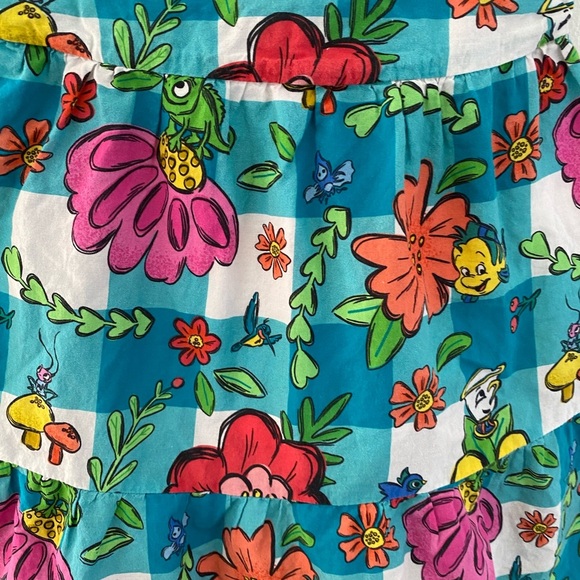 Disney Floral Kids Dress with Yellow Trim 100%organic cotton 3/T - Picture 6 of 8